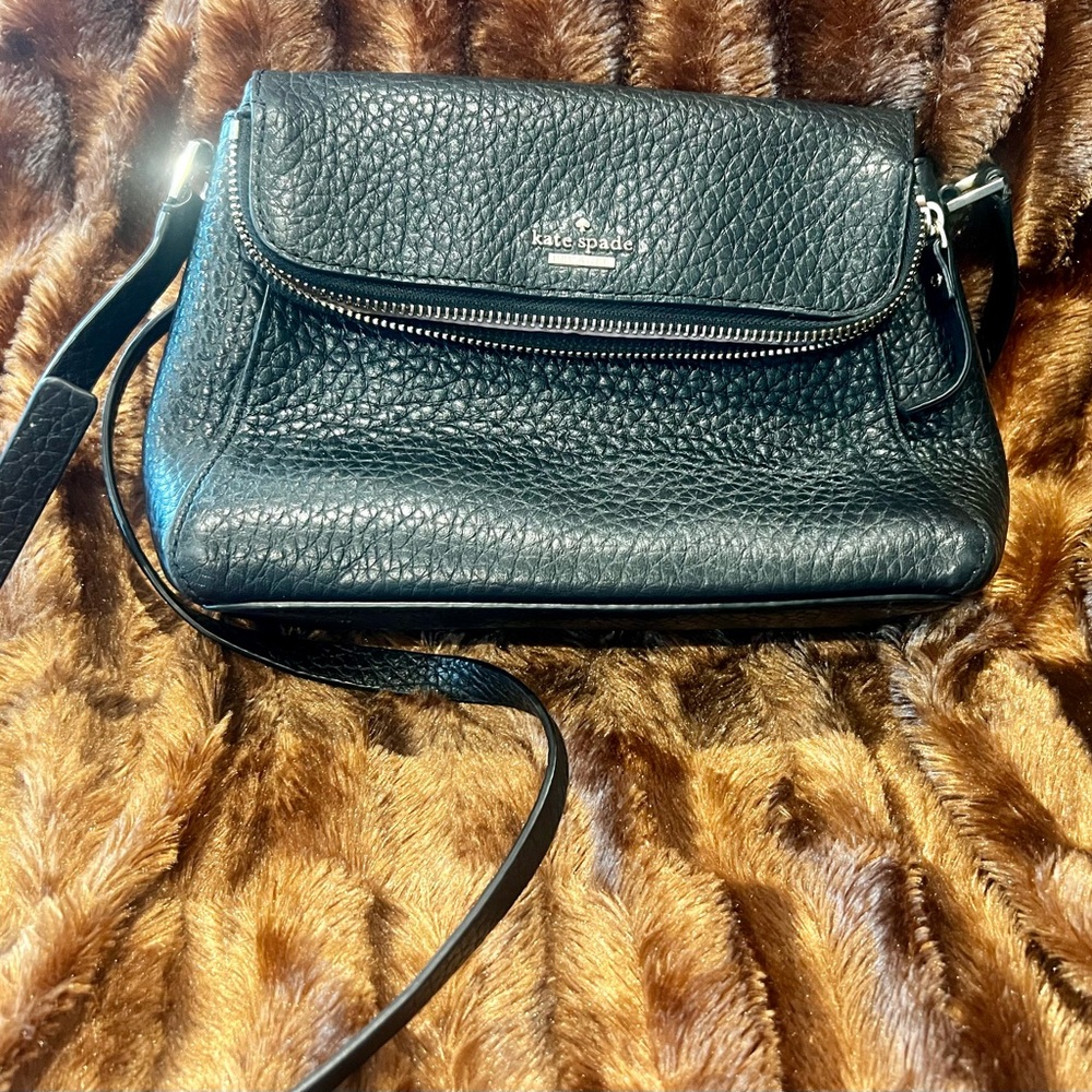 Kate Spade Textured Black Crossbody Bag